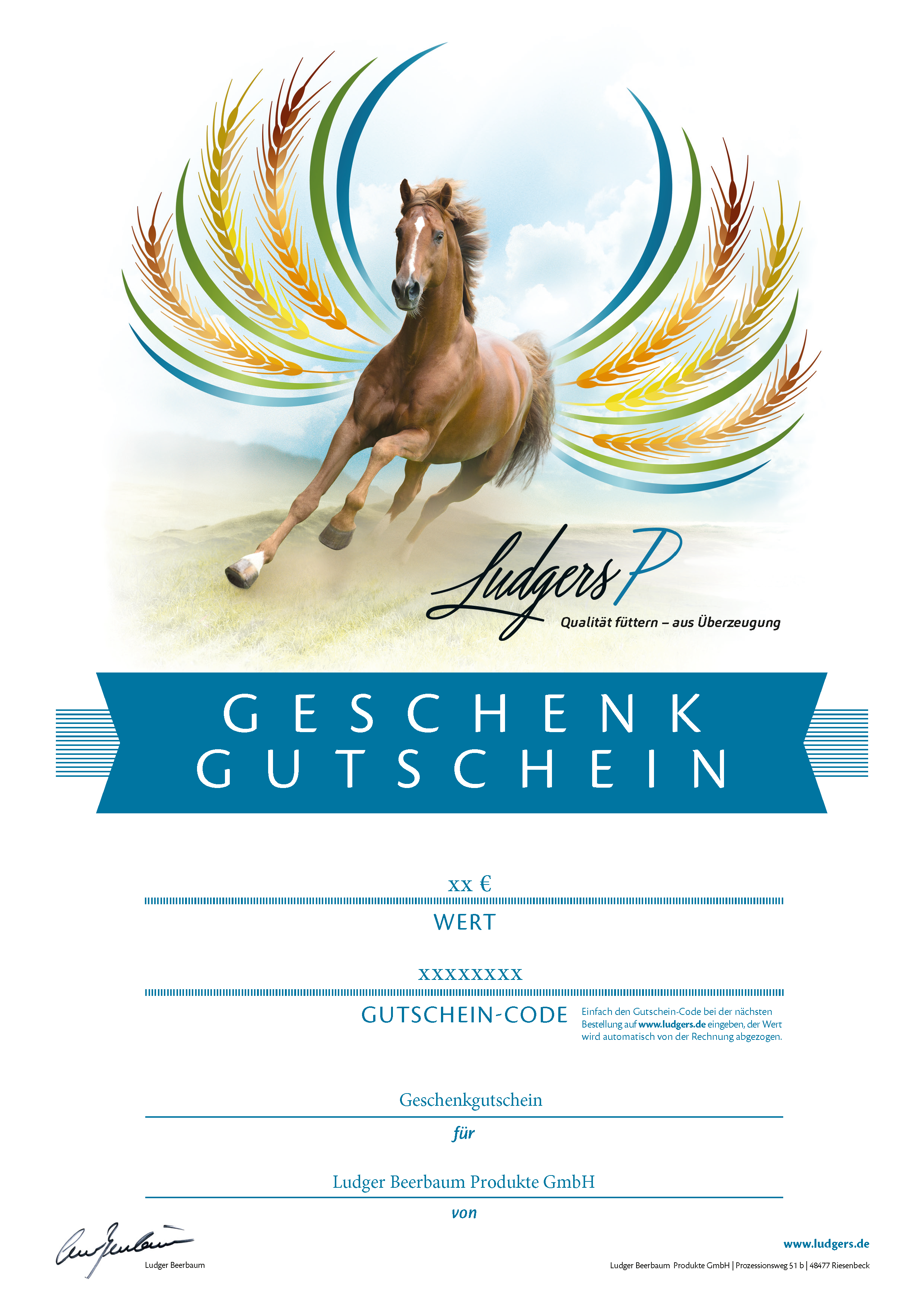 Geschenkgutschein Ludgers